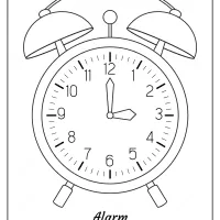 Free Printable Alarm Clock Pdf Coloring Page 17 free printable alarm clock outline coloring page