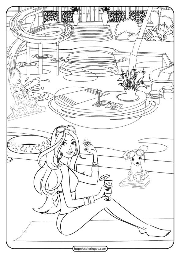 Free Printable Barbie Coloring Pages 07 1 free printable barbie coloring pages 07