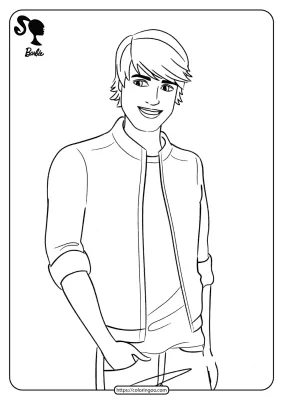 Free Printable Barbie (Ken) Coloring Pages 09