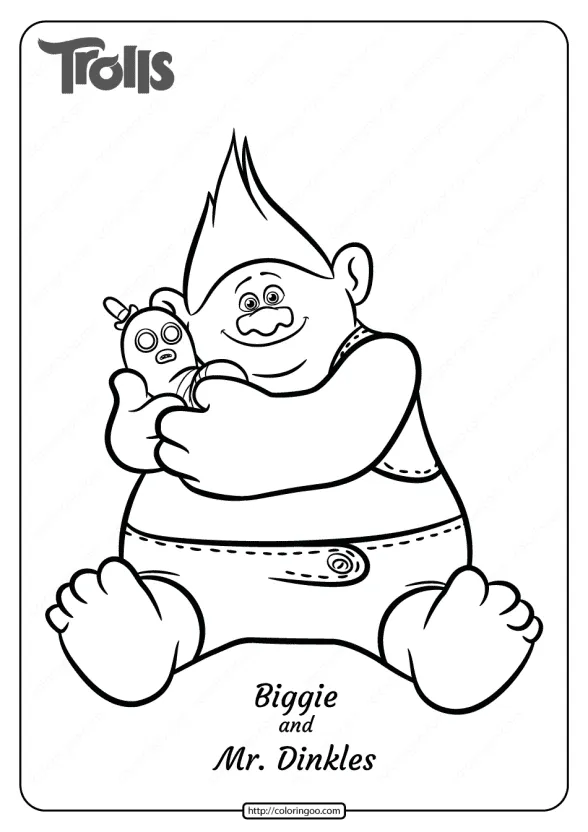 Free Printable Biggie and Mr Dinkles Coloring Page 1 free printable biggie and mr dinkles pdf coloring page