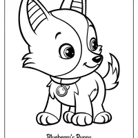 free printable blueberrys puppy scouty coloring page