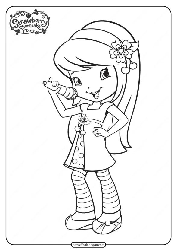 free printable cherry jam sings tge song coloring
