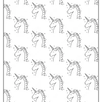 free printable cute cartoon unicorn pattern coloring page