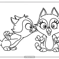 free printable kissing cat pdf coloring page