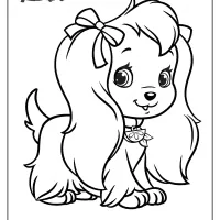 free printable lemons puppy henna coloring page