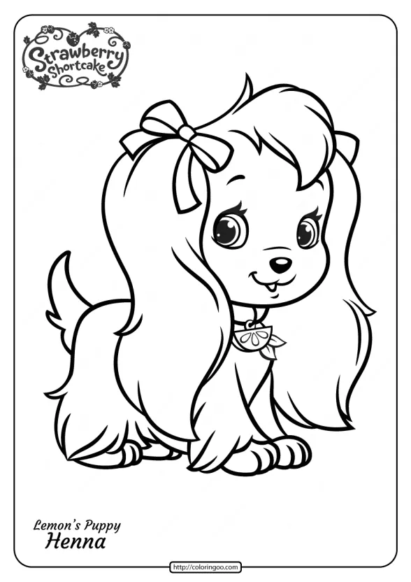 Free Printable Lemon's Puppy Henna Pdf Coloring Page 1 free printable lemons puppy henna coloring page