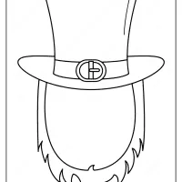 free printable leprechaun mask frame coloring