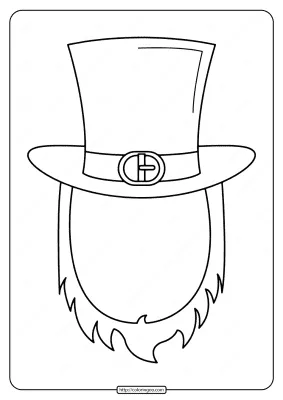 Free Printable Leprechaun Mask Frame Coloring