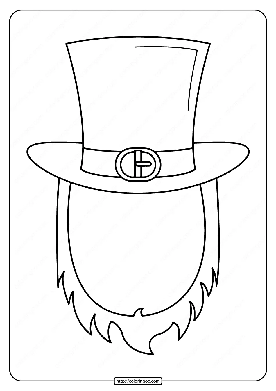 Free Printable Leprechaun Mask Frame Coloring 2 free printable leprechaun mask frame coloring