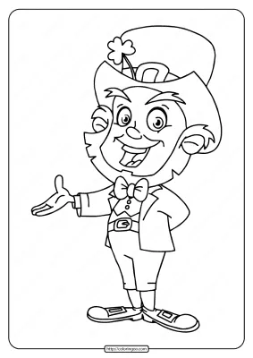 Free Printable Leprechaun Pdf Coloring Page