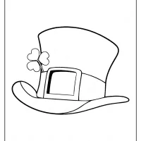free printable leprechaun top hat coloring page 1