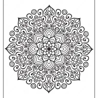 free printable mandala outline coloring page