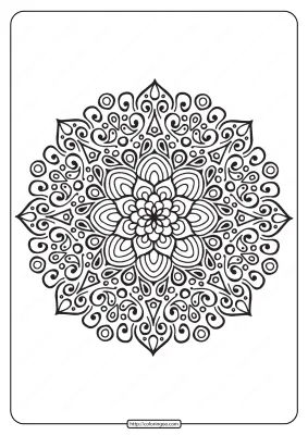 Free Printable Mandala Outline Pdf Coloring Page