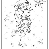 free printable mega star cherry jam coloring page