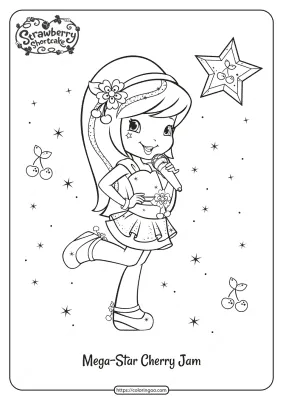 Free Printable Megastar Cherry Jam Coloring Page