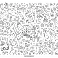 free printable new year 2021 doddle coloring pages