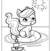free printable palace pets treasure coloring pages