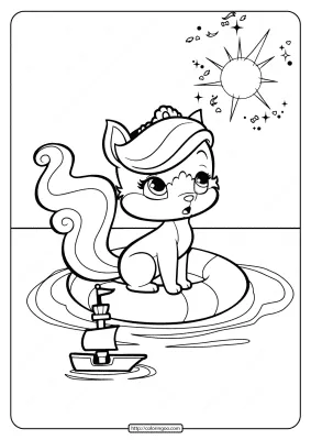 Free Printable Palace Pets Treasure Coloring Page