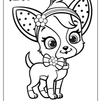 free printable raspberrys puppy chiffon coloring page