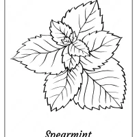 free printable spearmint outline pdf coloring page