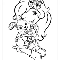 free printable strawberry shortcake and pupcake coloring