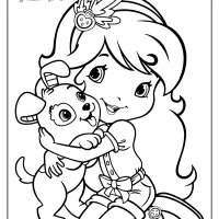 free printable strawberry shortcake coloring page 01