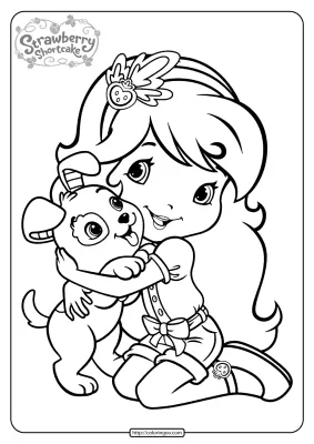 Free Printable Strawberry Shortcake Coloring Page 01