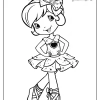 free printable strawberry shortcake coloring page 02
