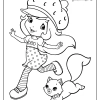 free printable strawberry shortcake coloring page 03