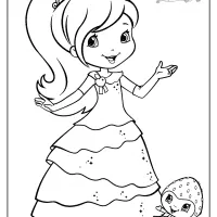 free printable strawberry shortcake coloring page 04