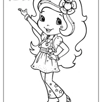 free printable strawberry shortcake coloring page 05