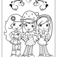 free printable strawberry shortcake coloring page 07