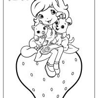 free printable strawberry shortcake coloring page 08