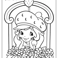 free printable strawberry shortcake coloring page 10