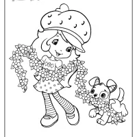 free printable strawberry shortcake coloring page 11