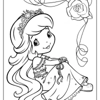 free printable strawberry shortcake coloring page 12