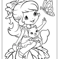 free printable strawberry shortcake coloring page 13