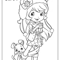 free printable strawberry shortcake coloring page 15