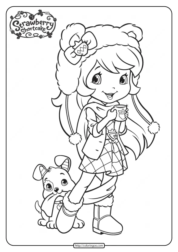 Printable Strawberry Shortcake Coloring Pages - 15 1 free printable strawberry shortcake coloring page 15
