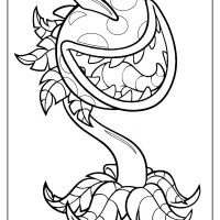 Free Printable Plants vs Zombies Chomper Coloring 9 plants vs zombies chomper pdf coloring page