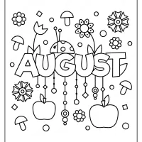 Printable August Pdf Coloring Page 34 printable august pdf coloring page