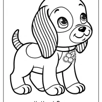 printable huckleberrys puppy tomtom coloring page