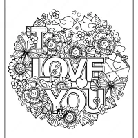 printable i love you pdf coloring page
