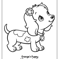 printable oranges puppy marmalade coloring page