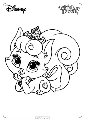Printable Palace Pets Beauty Coloring Page