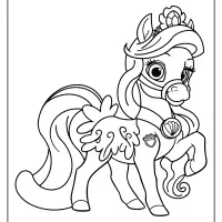 printable palace pets seashell pdf coloring page