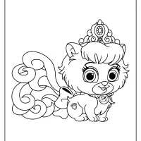 printable palace pets slipper pdf coloring pages