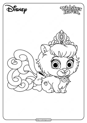 Printable Palace Pets Slipper Pdf Coloring Page