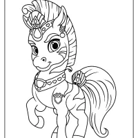 printable palace pets stripes pdf coloring page