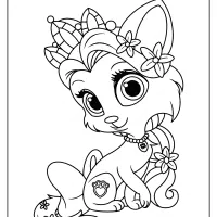 printable palace pets summer pdf coloring page